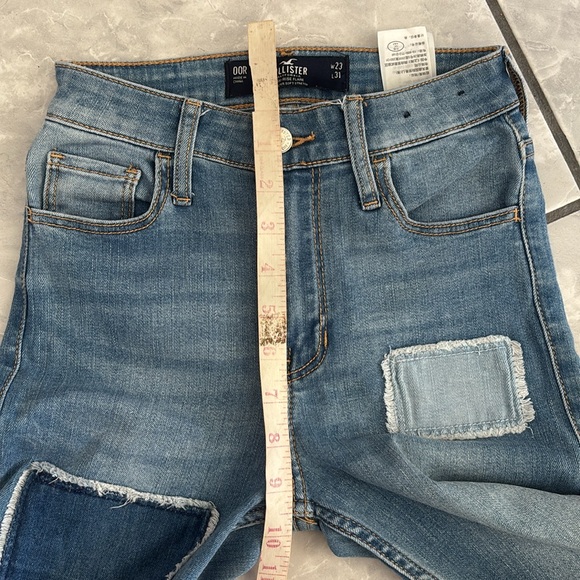 Hollister High-rise flare patchwork jean. Soft stretch. - Picture 6 of 7